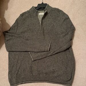 Men's Tommy Bahama green woven Zip-Up Sweater